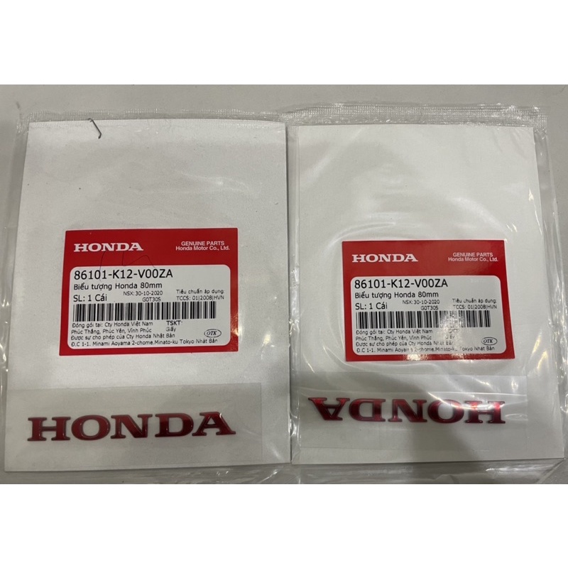 Tem Honda nổi chính hãng Honda.