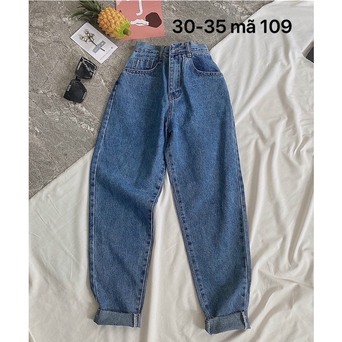 Quần Baggy Jeans bigsize VNXK Nữ Rách Gối Có Size Lớn Ms 109