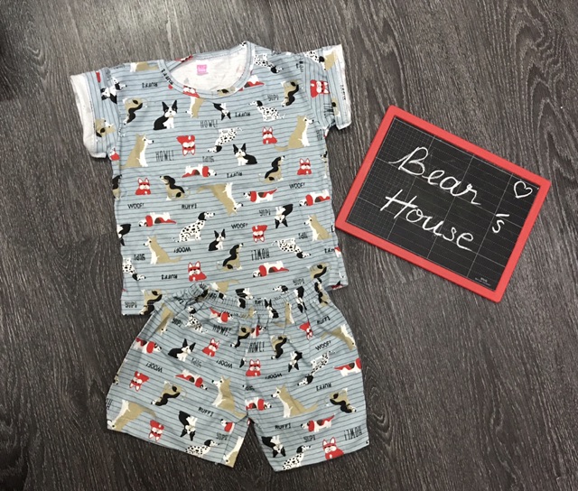 Quần áo trẻ em - Bộ cotton họa tiết cho BT BG từ 8-30kg