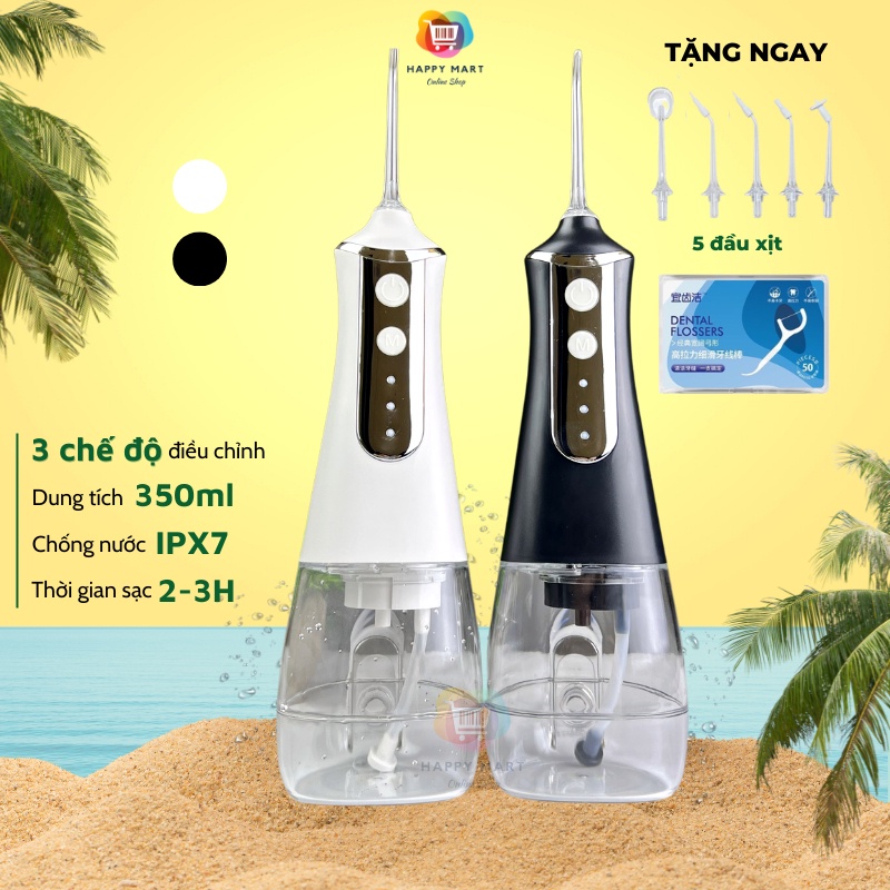 Máy tăm nước vệ sinh răng miệng siêu sạch cầm tay chính hãng theo công nghệ Châu Âu Hiven