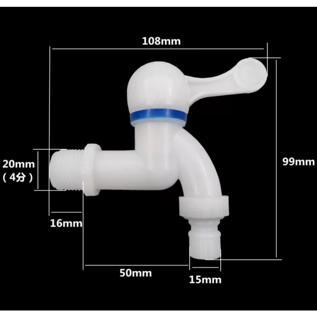 Vòi hồ, vòi nước , van nước bằng nhựa PVC màu trắng cao cấp