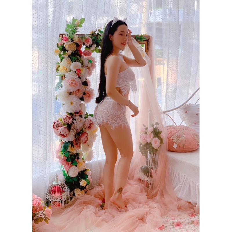 Bộ ngủ ren sexy KELLY WANG SX202