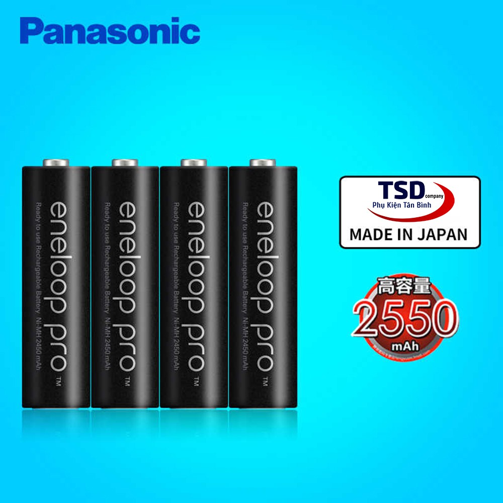 Pin Sạc AA PANASONIC ENELOOP PRO 2550mAh Bản Nội Địa Thị Trường Nhật Bản