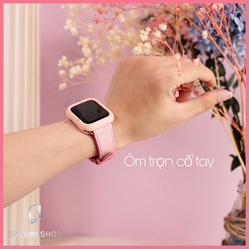 [COMBO 2 MÓN] DÂY DA BÊ SWIFT KHÓA BƯỚM CHO APPLE WATCH + ỐP VIỀN RHINOSHIELD CHO APPLE WATCH (DÂY DA BẢO HÀNH 1 NĂM)