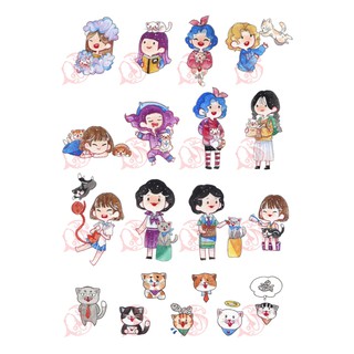 Sticker Nàng và Con mèo của nàng