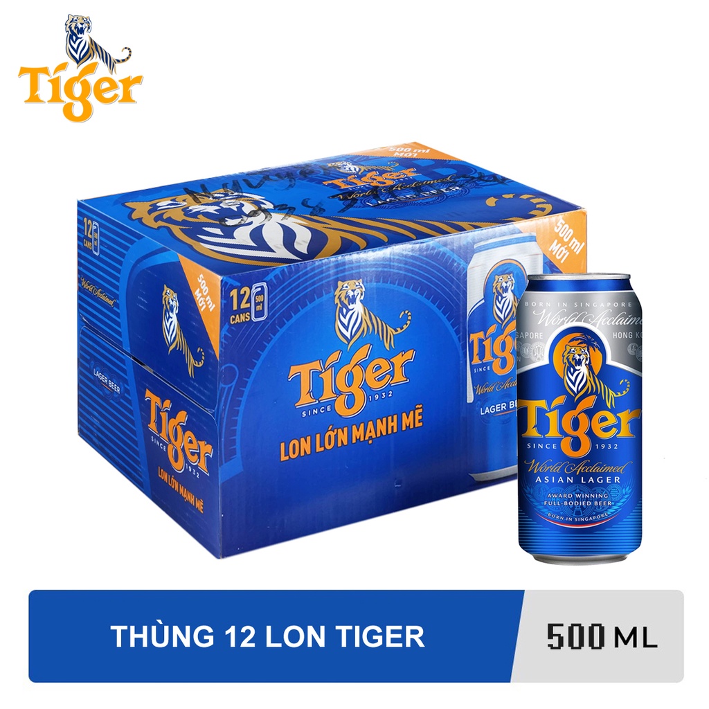 THÙNG 12 LON BIA TIGER 500ML