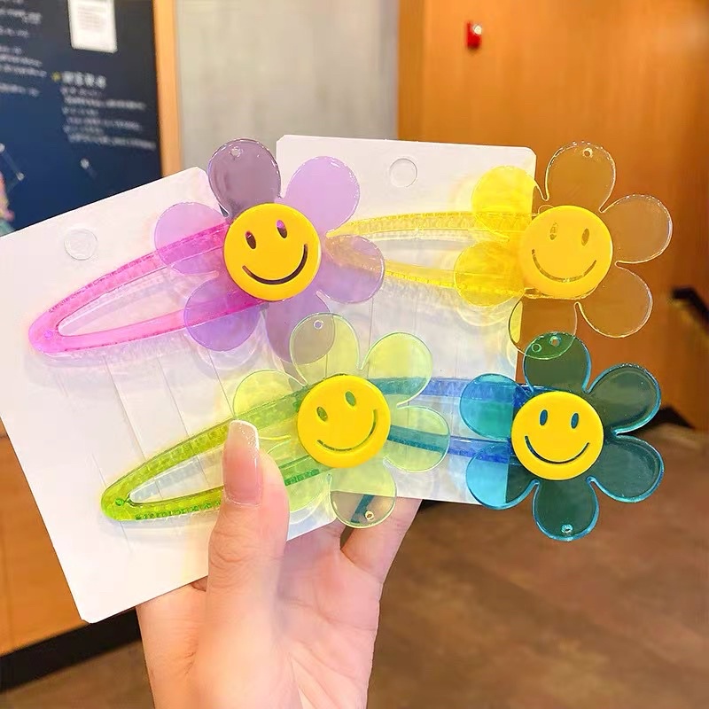 Kẹp tóc hoa cỡ to mầu sắc rực rỡ