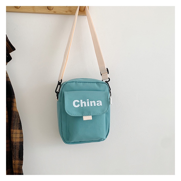 Túi Đeo Chéo Vai Bằng Nylon In Chữ Thời Trang Dành Cho Nữ