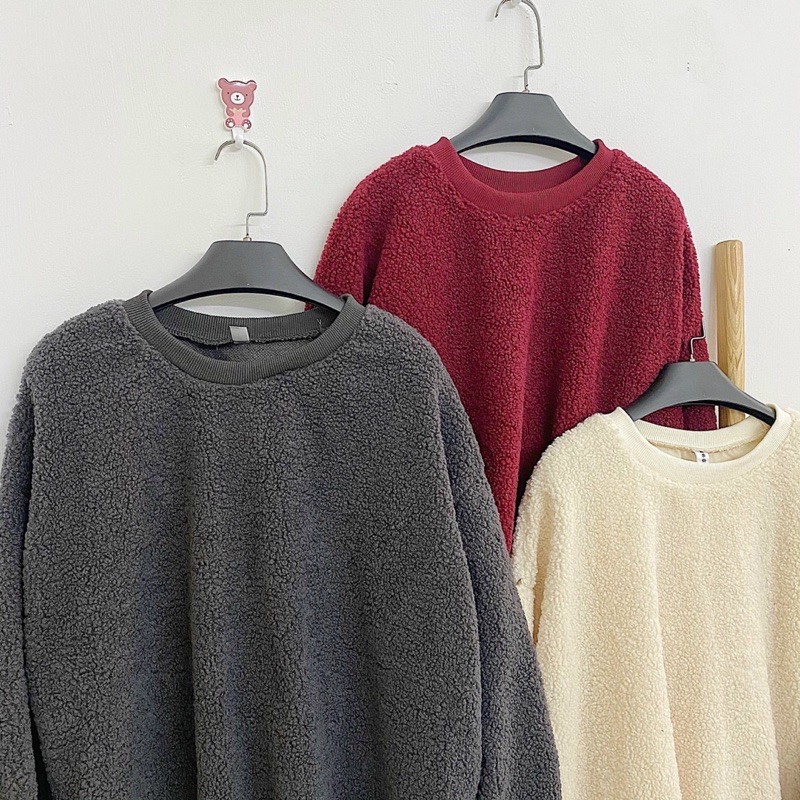 Áo ART SWEATER lông cừu trơn đơn giản dễ mix siêu ấm tone màu diện lên trắng da free size đủ các màu