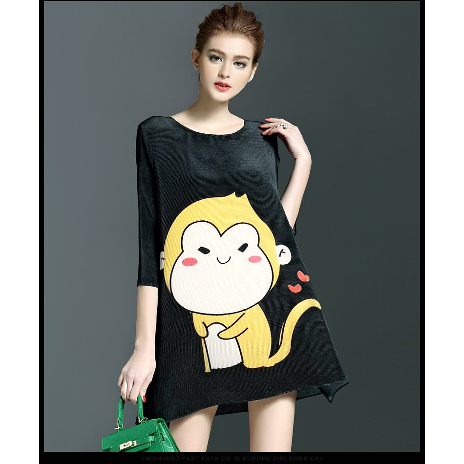 Đầm suông gân nhúng KL10016