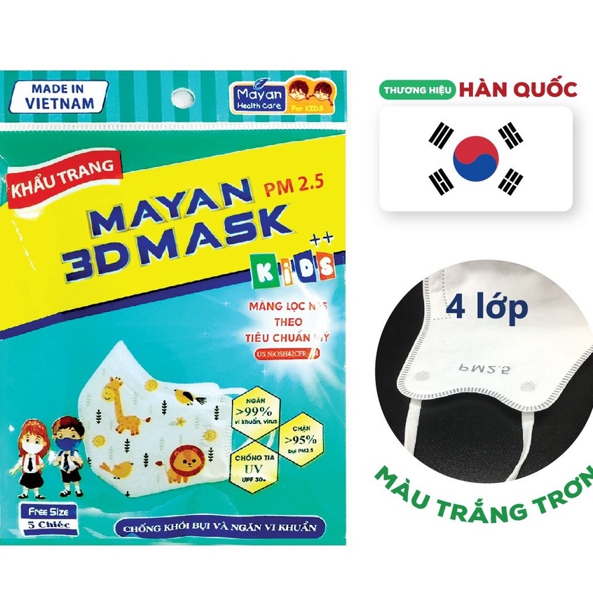 [LỌC KHUẨN 99,9%] Khẩu trang y tế cho bé (2D/3D) An toàn, Thoải mái, Dễ chịu