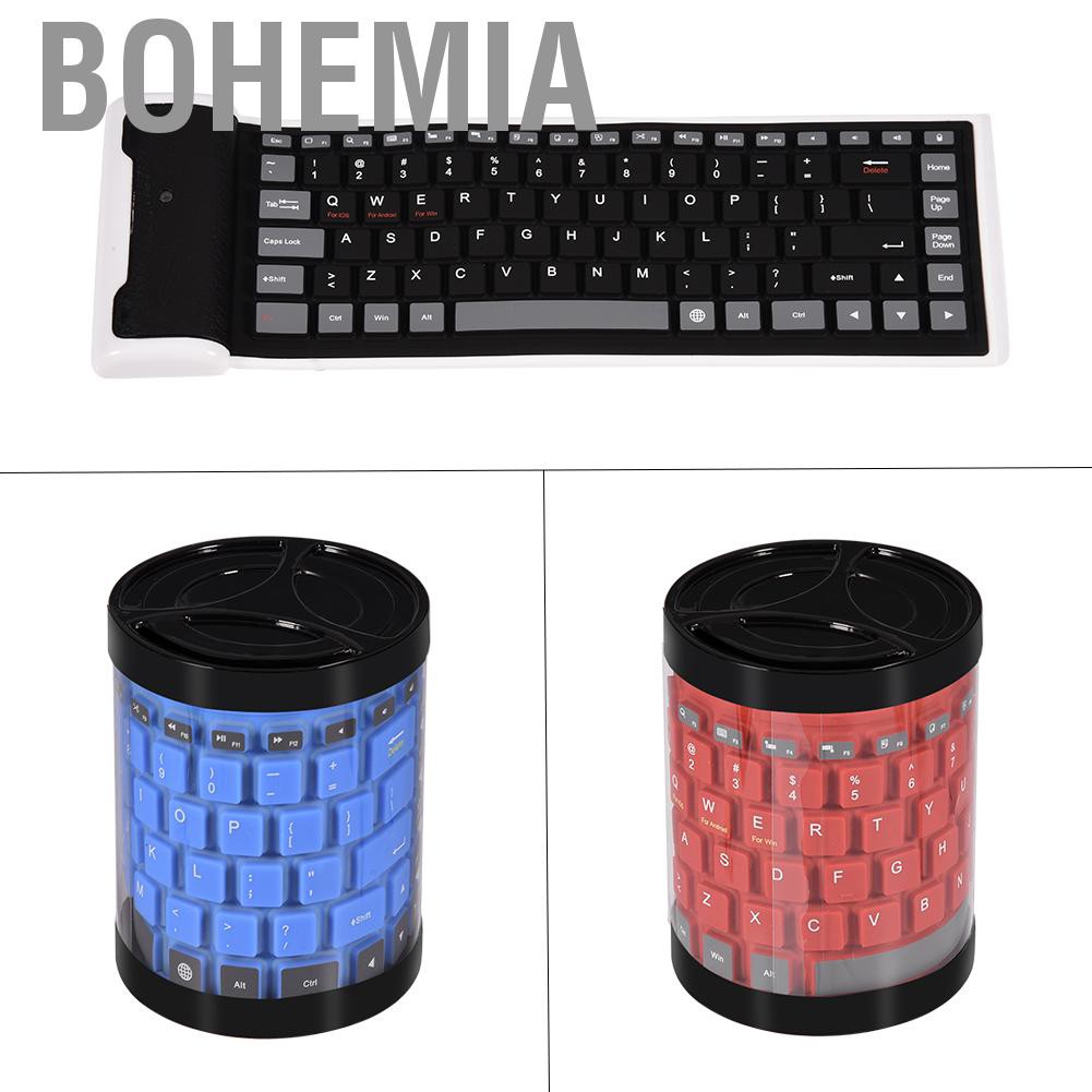 Bàn Phím Không Dây Kết Nối Bluetooth Phong Cách Bohemia Cho Laptop / Pc / Phone