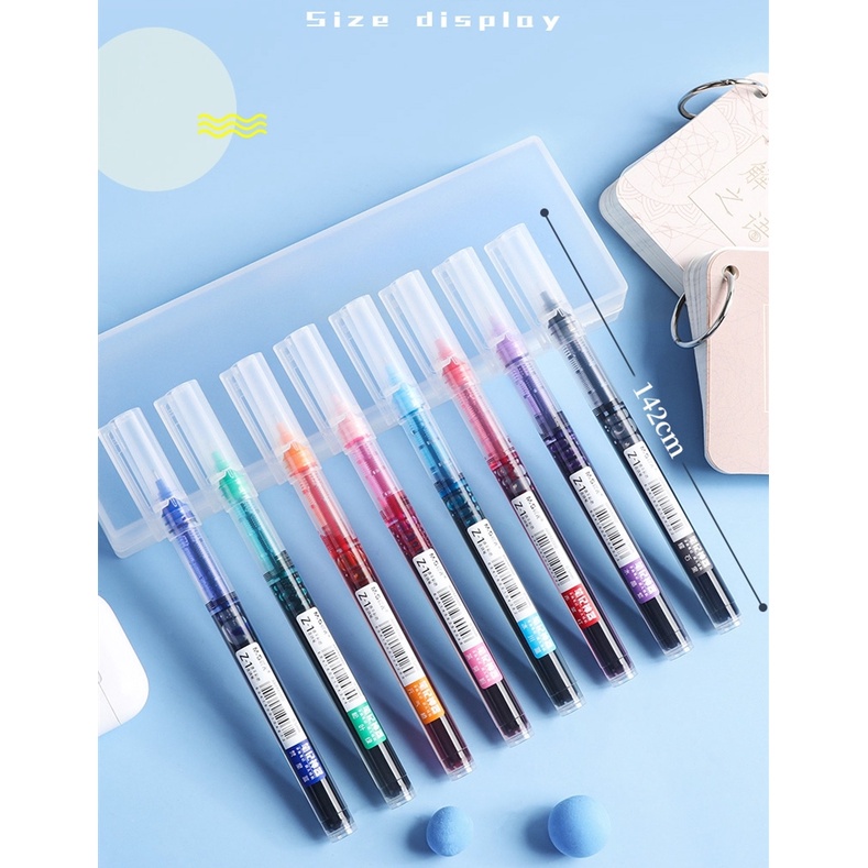 Bút bi ngòi 0.5mm dùng vẽ tranh 8 màu lựa chọn