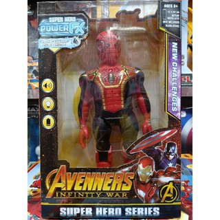 810B Mô hình nhân vật Người Nhện SPIDER MEN lắp pin biết đi, có nhạc và đèn phát sáng