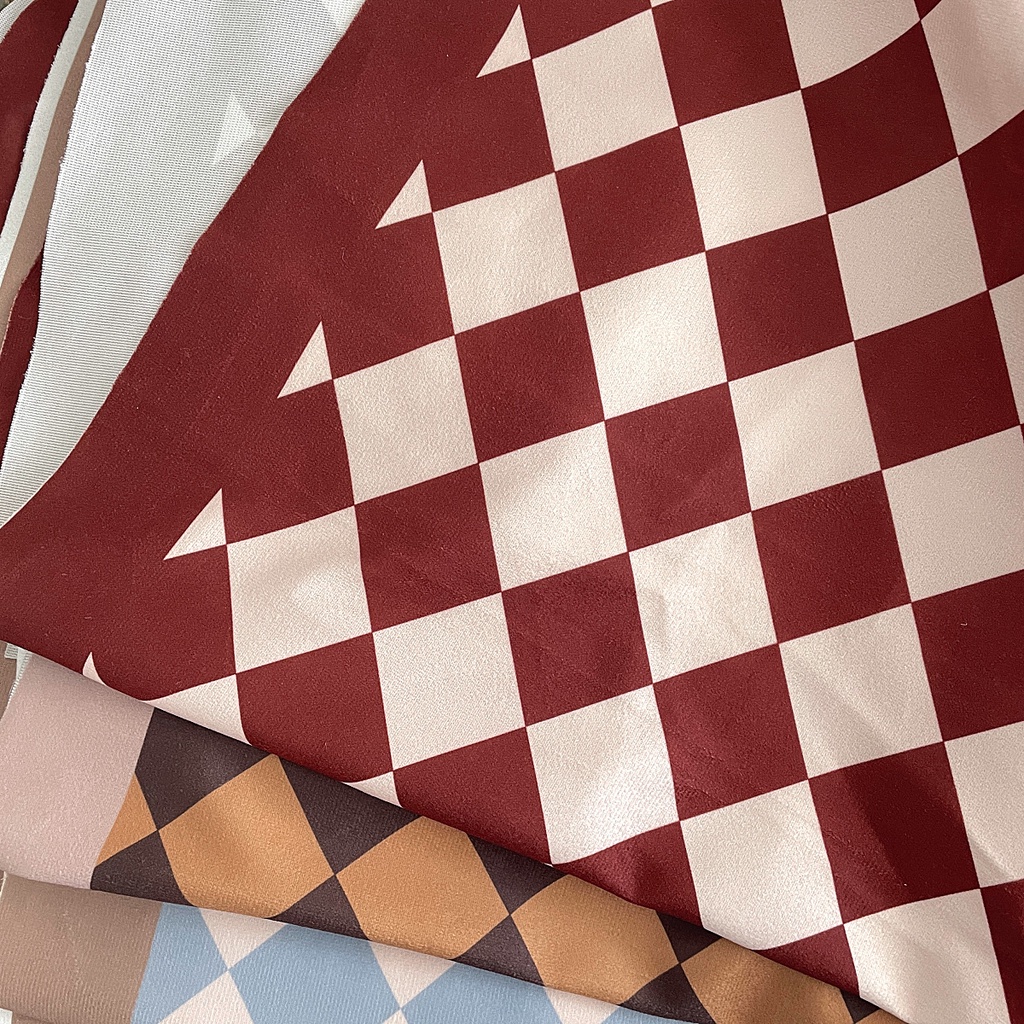 Khăn Trải Bàn Tròn/Chữ Nhật Họa Tiết Kẻ Sọc Phong Cách Hàn Quốc Sang Trọng Thời Trang