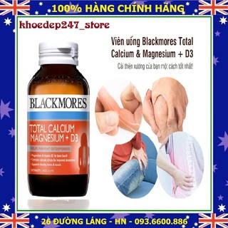 Hỗ trợ xương khớp Viên uống Blackmores Total Calcium & Magnesium + D3 Úc