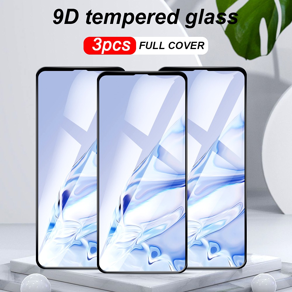 3 chiếc 9D Kính cường lực cho ASUS Zenfone 5z Max Pro M1 M2 ZB601KL ZB602KL ZB631KL ZB633KL Black edge curve Screen Protector Transparent màn Bảo vệ màn hình trong suốt