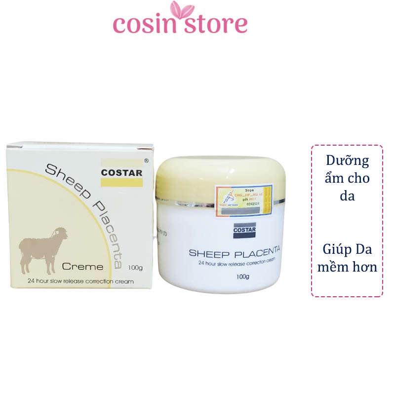 Kem dưỡng ẩm nhau thai cừu Costar Sheep Placenta Creme 100g Dưỡng ẩm cho Da Cosin Store