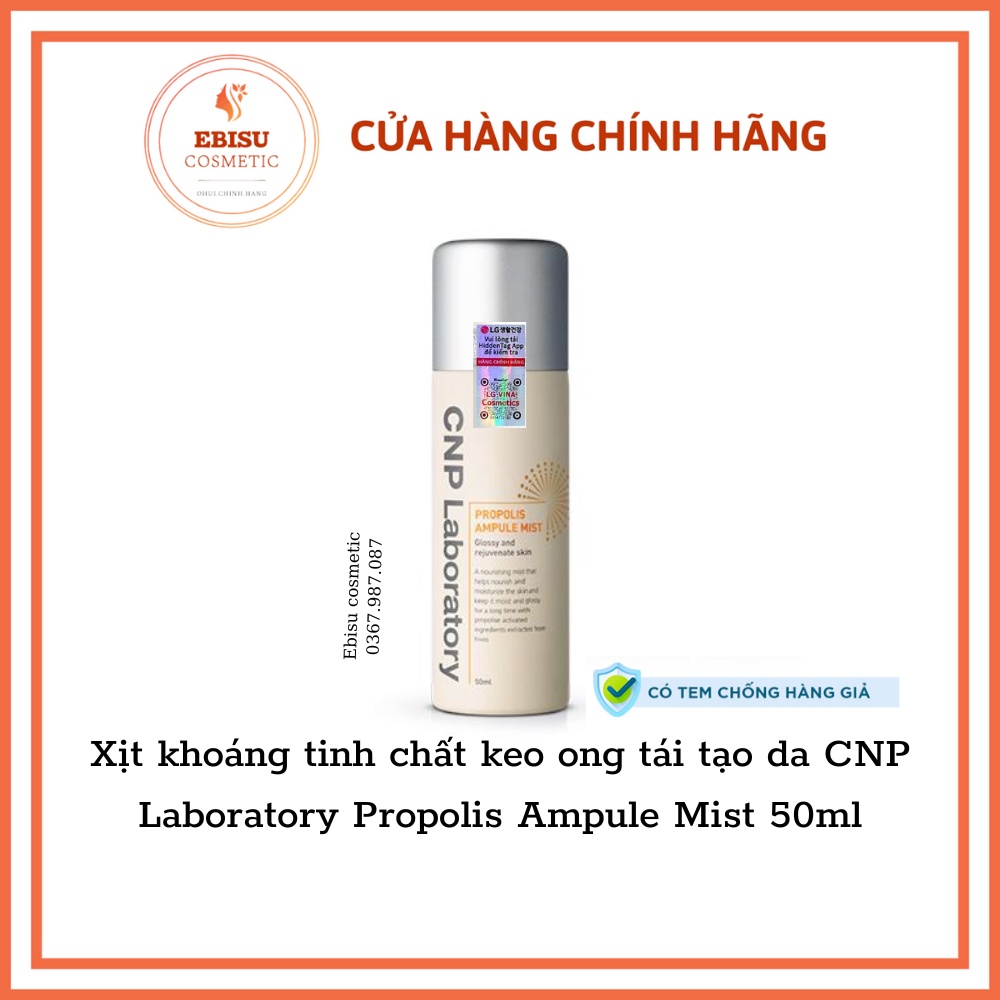 Xịt khoáng tinh chất keo ong tái tạo da CNP Laboratory Propolis Ampule Mist 50ml_EBISU COSMETICS