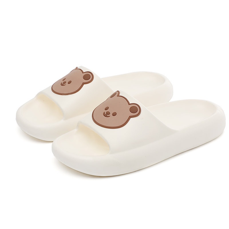 Dép đi trong nhà MS TTH037 đế dày chống trượt họa tiết gấu hoạt hình