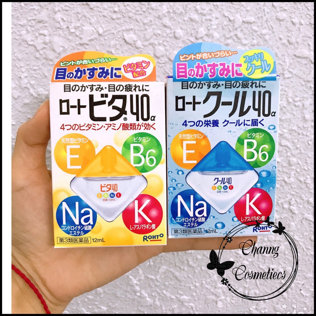 [MỚI ROHTO-JAPAN] Nước Nhỏ mắt Rohto Nhật Bản Vita 40 bổ sung vitamin (2 màu)