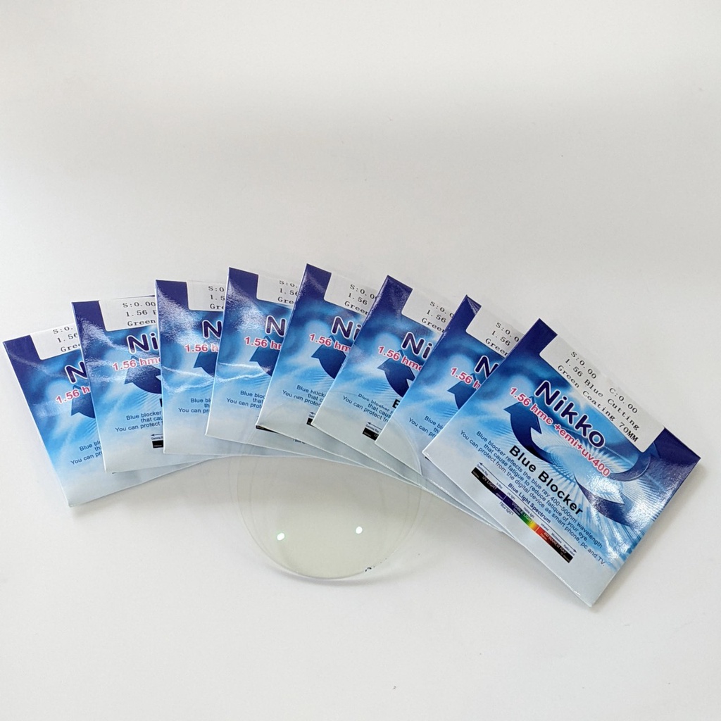 Kính lọc ánh sáng xanh chống xước chống uv chống bức xạ chiết suất 1.56