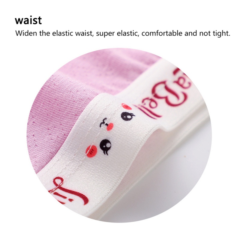 Quần Lót Boxer Thoáng Khí In Họa Tiết Hoạt Hình Xinh Xắn Cho Bé Gái