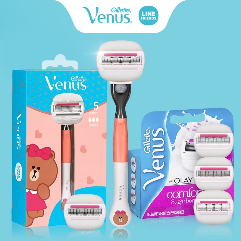 Dao cạo lông GILLETTE cho vùng kín/ toàn thân có xà phòng bôi trơn thoải mái cho nữ