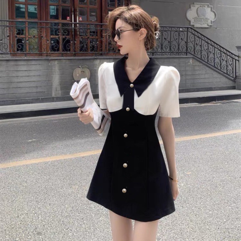 Đầm phối trắng form A Big size