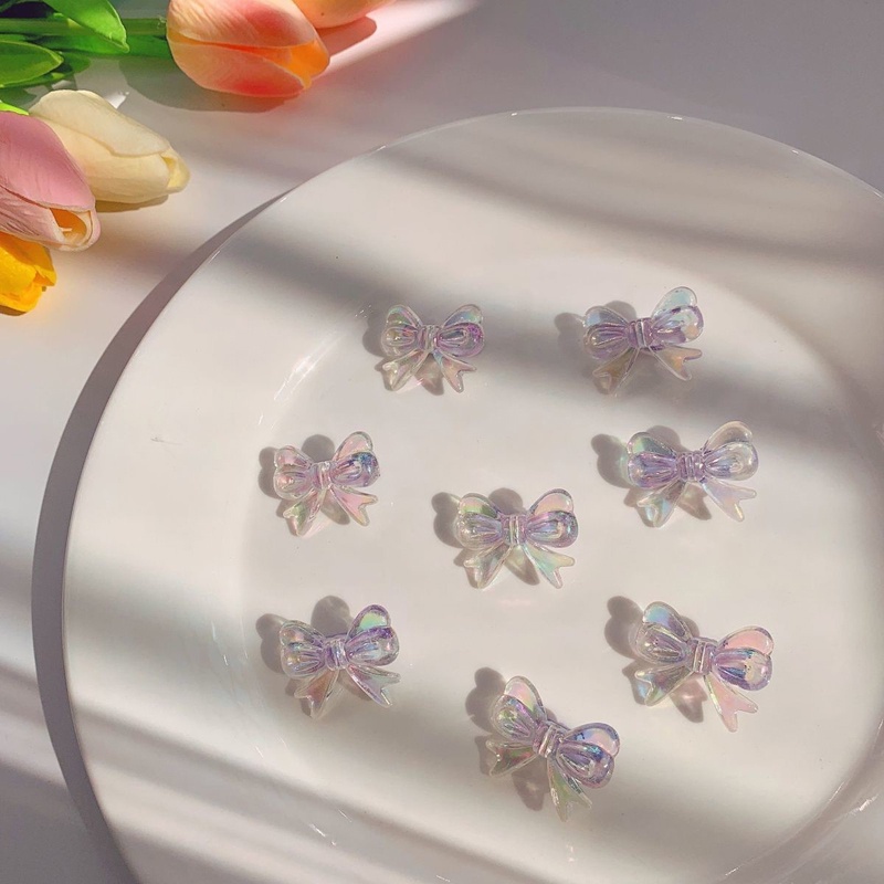 Set 6 Kẹp Tóc Nơ Trong Suốt Đáng Yêu Cho Nữ