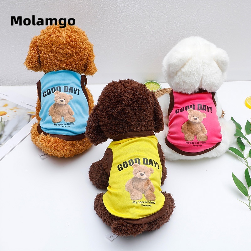 Áo Thun Cotton In Hình Gấu Teddy Dễ Thương Dành Cho Thú Cưng Size XS-XXL