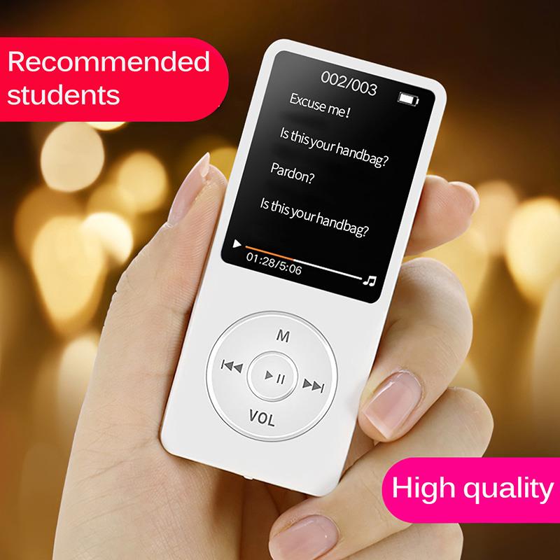 Music Player Sports MP3 Lossless Sound Music Player TXT E-book FM Recorder TF Card Support Up to 128GB ELEN
