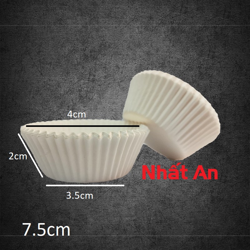 Chén giấy 7,5cm trắng (1000 cái)