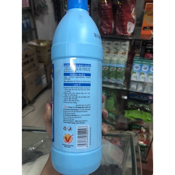 Nước tẩy trắng quần áo Javel sạch khuẩn khử mùi hôi chai 550g