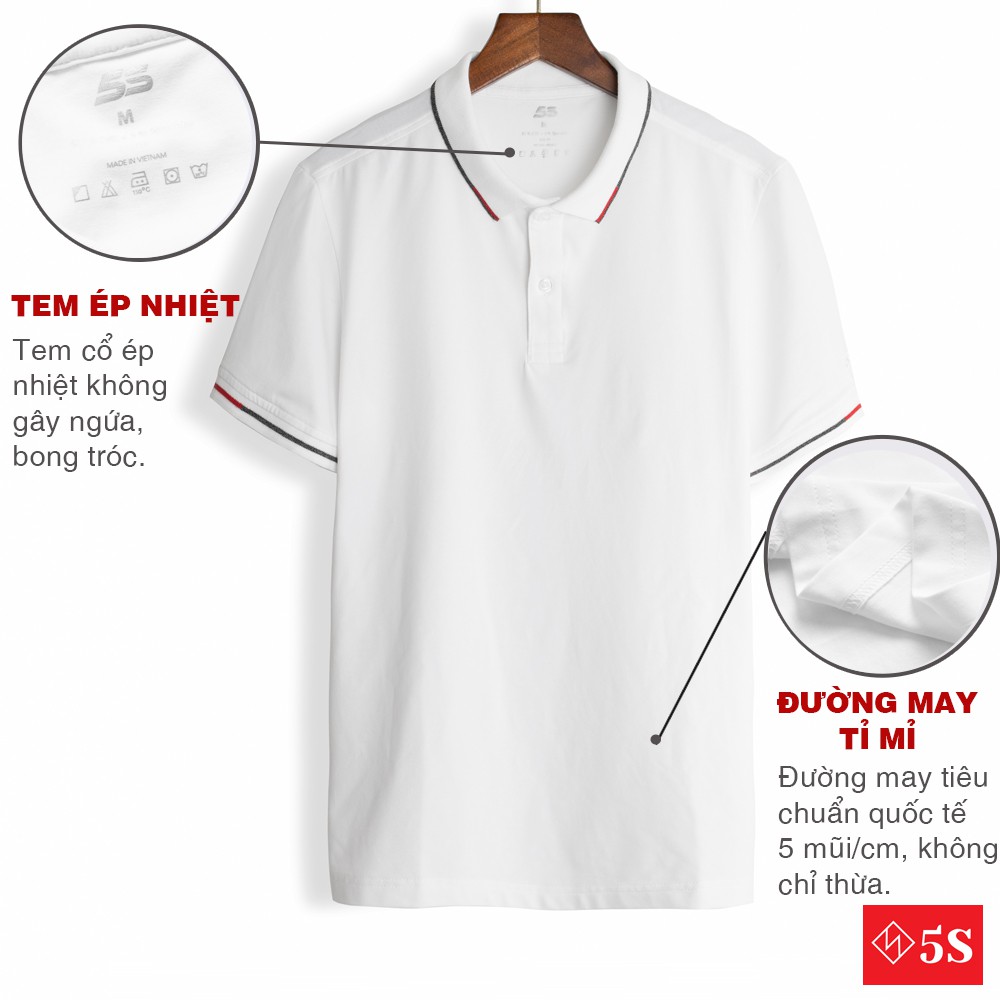[MUA 2 GIẢM 30K] Áo Thun Nam Có Cổ 5S Chất Liệu Thun Cao Cấp, Siêu Mát, Phom Dáng Trẻ Trung (APC21014-01) | BigBuy360 - bigbuy360.vn