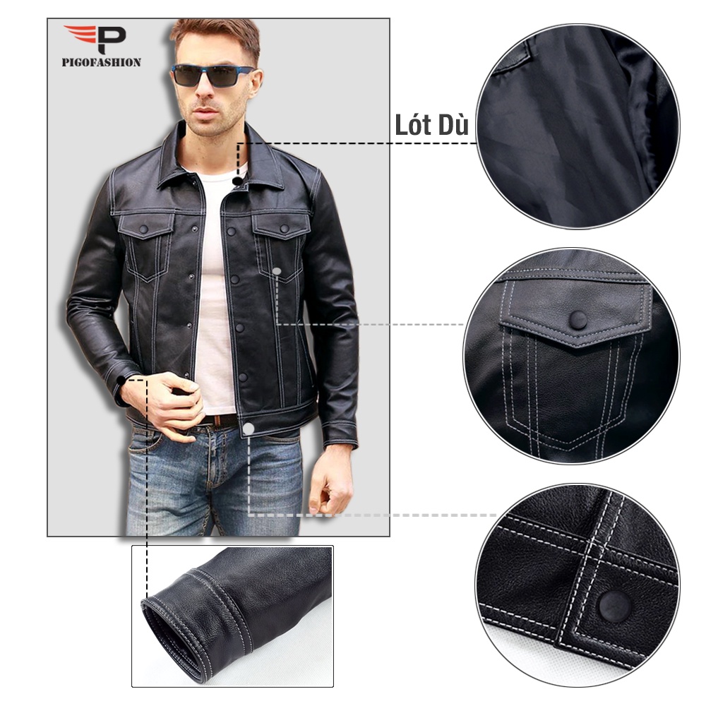 [Mã LTBAUAB19 giảm 7% đơn 99K] Áo khoác da nam lót dù cao cấp thời trang biker SPADN12 PigoFashion chọn size