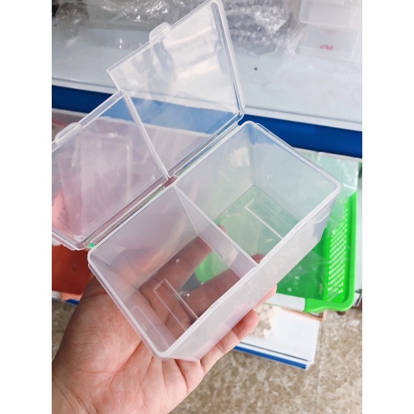 Hộp đựng giấy lau gel 2 ngăn, dụng cụ làm móng, phụ kiện nail