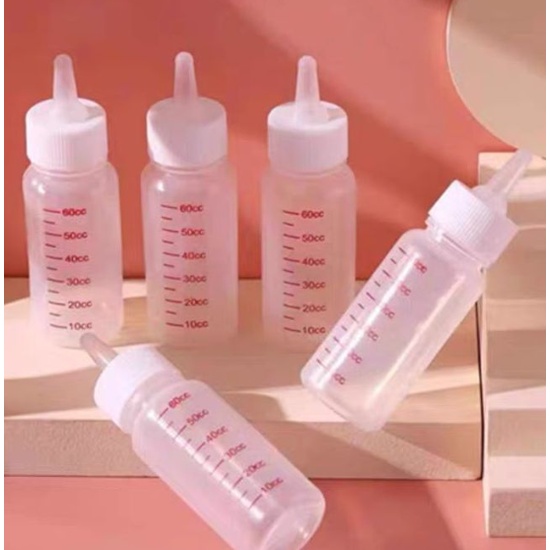 Bình ti 60ml vạch đỏ sữa cho chó mèo sơ sinh - bình mớm sữa cho cún, mèo con Pet-1989