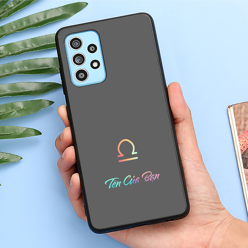 Ốp lưng kính cường lực Samsung Galaxy A52, A52s, A72 (4G & 5G) - Cung hoàng đạo, in tên