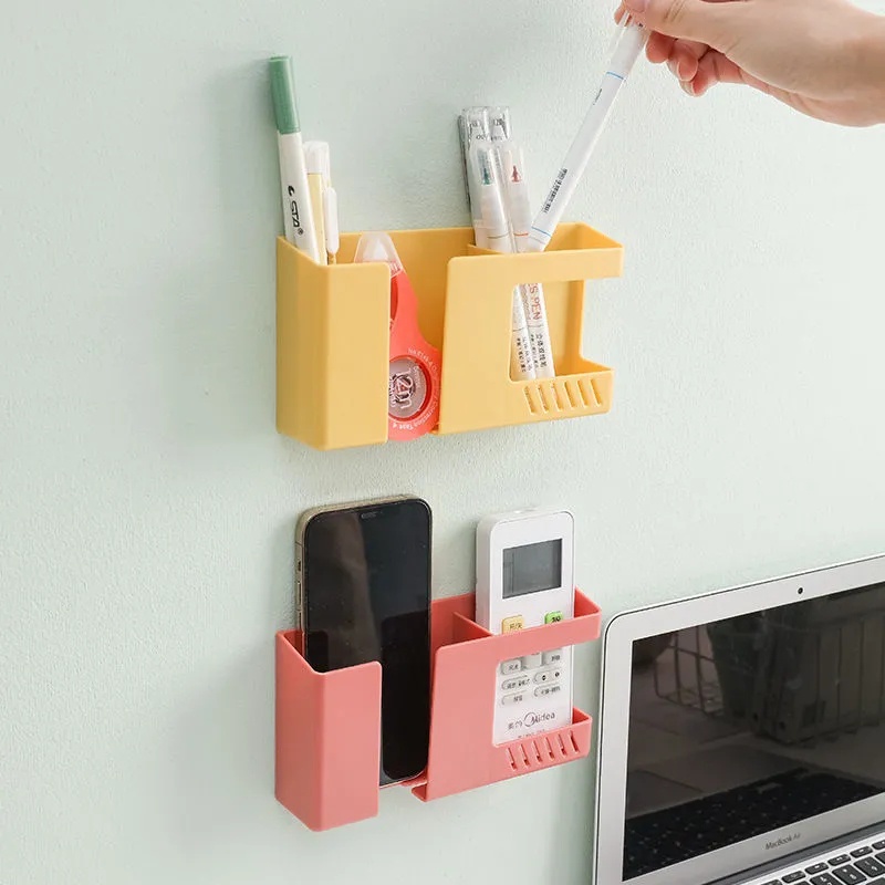 1 hộp đựng điều khiển từ xa hai ngăn gắn tường đa năng tiết kiệm không gian cho nhà ở