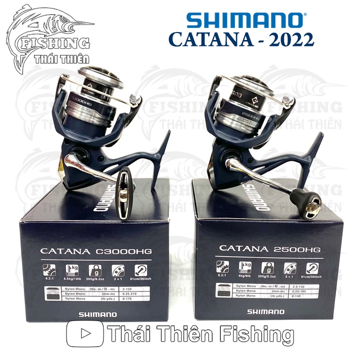 Máy Câu Cá Shimano CATANA Phiên Bản 2022 2500HG, C3000HG Hàng Chính Hãng Malaysia