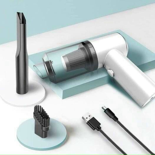 Máy hút bụi cầm tay mini không dây siêu tiện lợi, hút bụi xe ô tô, giường nệm lông chó mèo đa chức năng