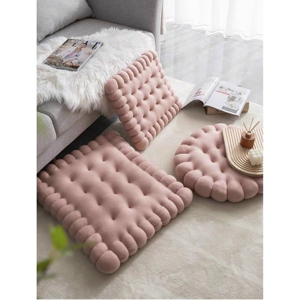 Đệm ngồi bệt. nệm lót ghế hình bánh quy shop CHIẾU CAO SU