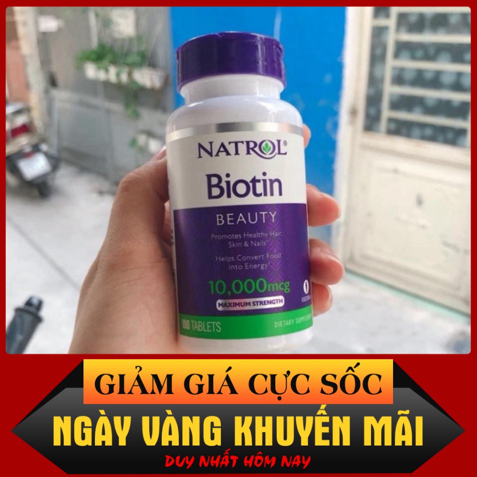 GIÁ CỰC KHỦNG  Viên uống hỗ trợ mọc tóc Biotin 10,000mcg - Dùng kèm Minoxidil GIÁ CỰC KHỦNG