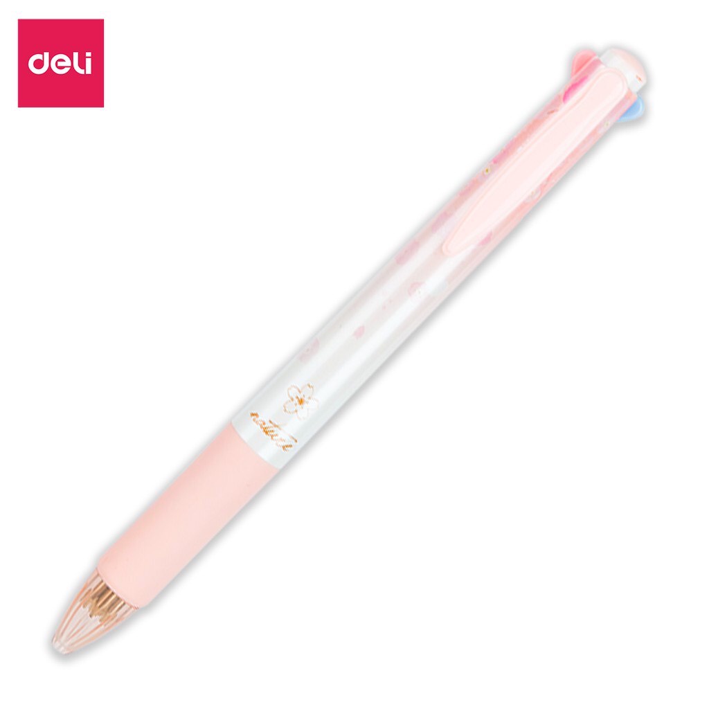 Bút bi cute đầu bấm - 4 màu ,ngòi 0,7mm Deli – Bút bi học sinh cao cấp dễ thương – MIYABI STORE