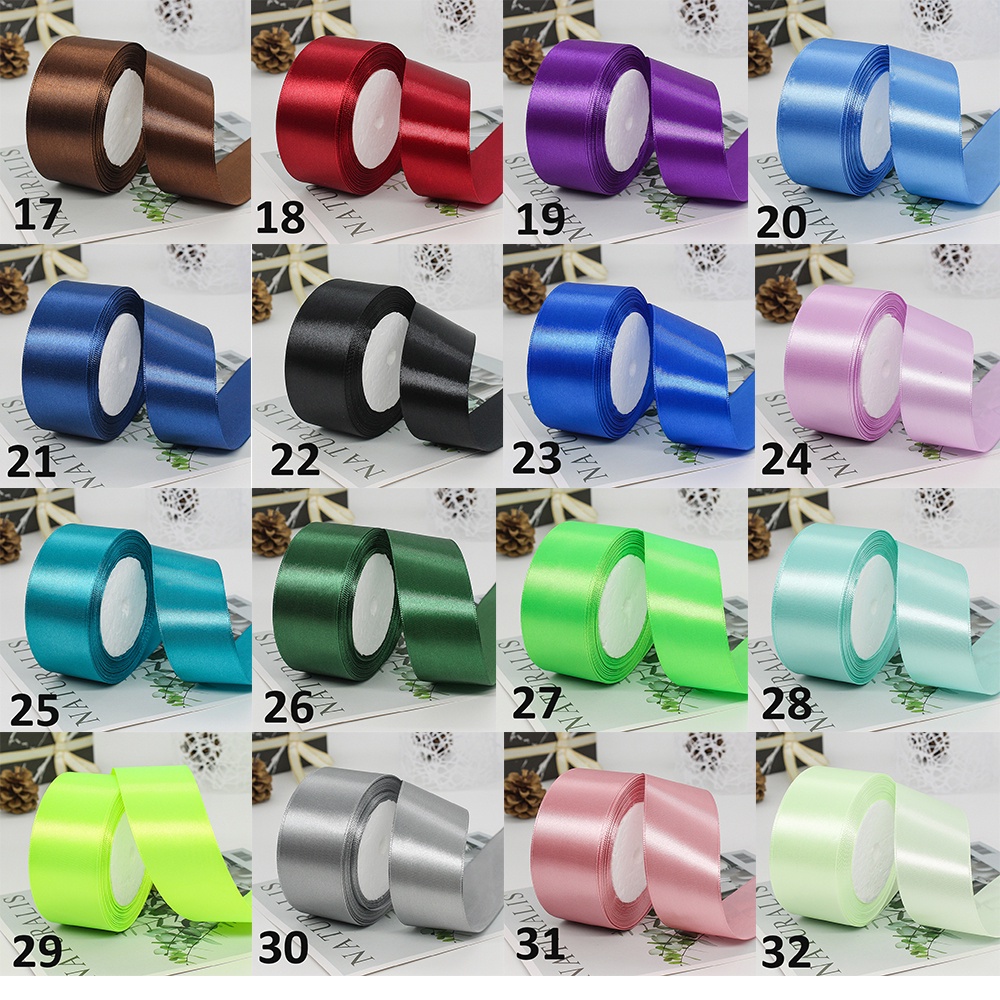 Cuộn Dây Ruy Băng Bằng Vải Satin 38mm Dùng Trang Trí Gói Quà Diy 25yards / Cuộn