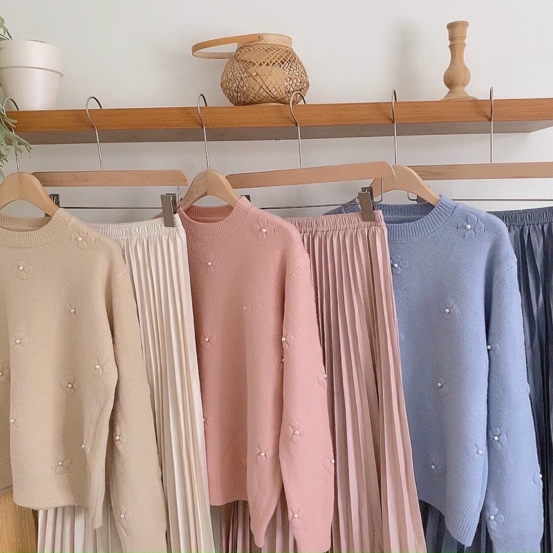 Áo len hoa nhuỵ ngọc