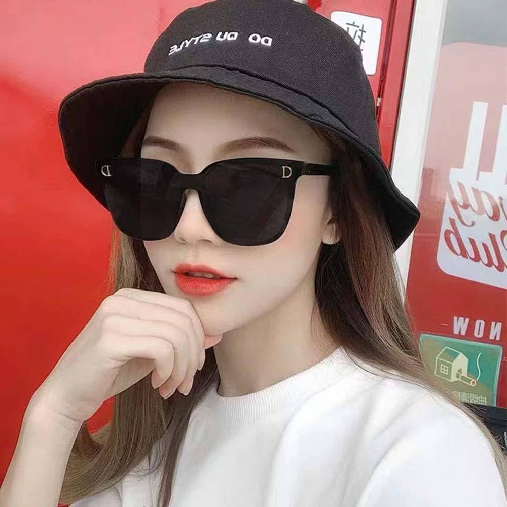 Kính Mát Chống Tia Cực Tím Gọng Lớn Chữ D Phong Cách Âu Mỹ Cho Nữ
