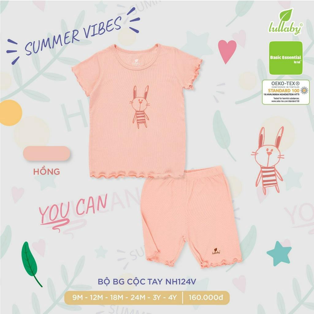 Bộ cộc tay trẻ em chất cotton họa tiết động vật đáng yêu cho bé NH123V/NH124V Lullaby