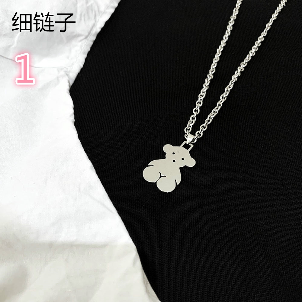 Dây Chuyền Mặt Hình Gấu Đơn Giản Thời Trang Cho Cặp Đôi